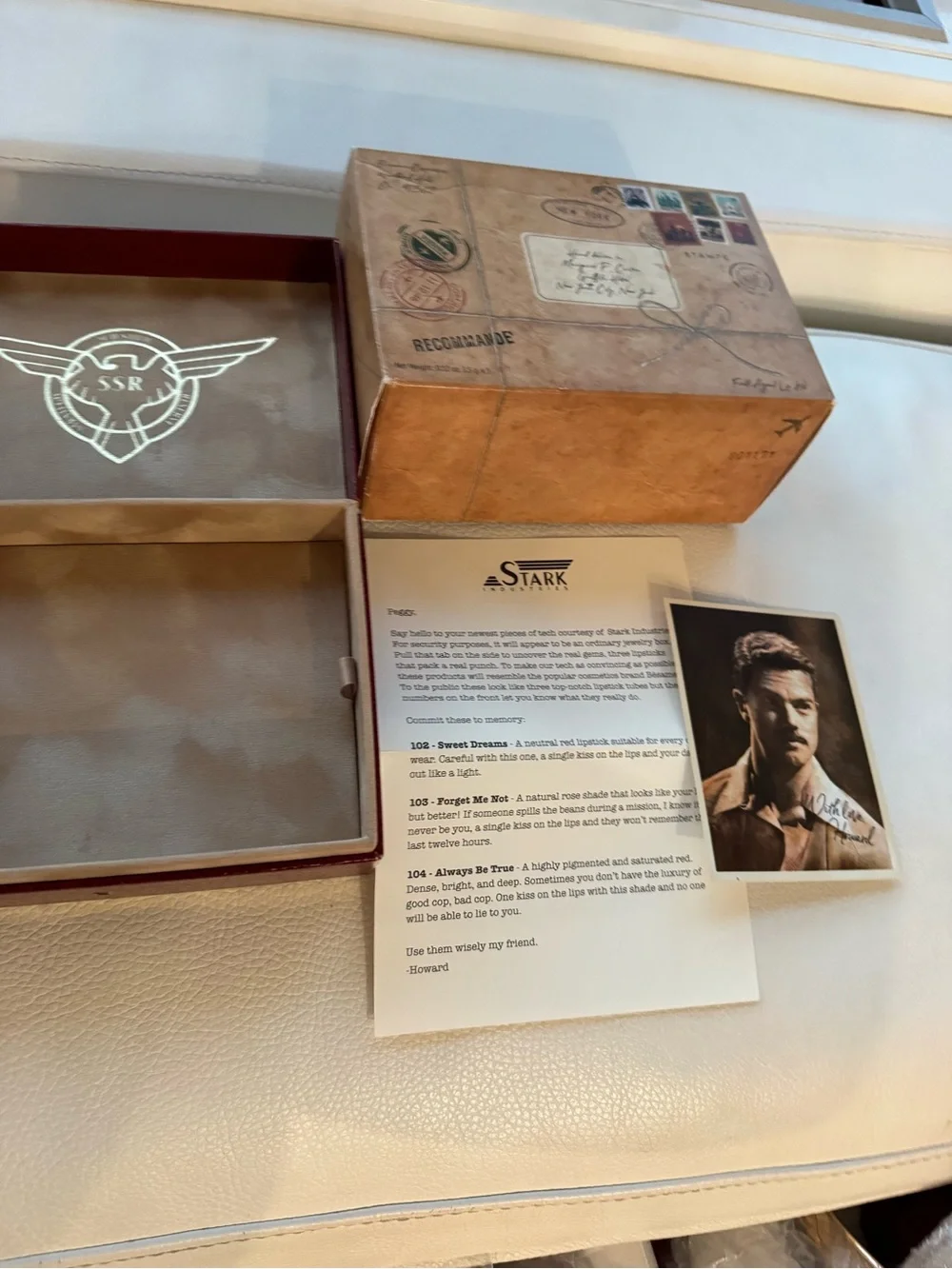 Besame Agent Carter Rare and Collectible Box set with card and three lipsticks